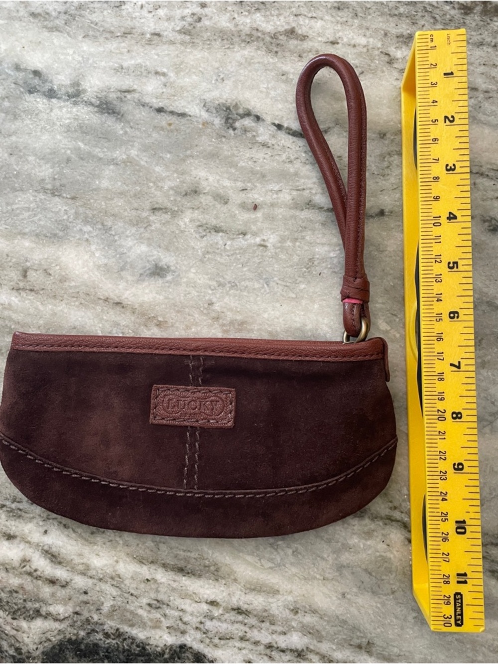 Vintage 90s Leather Lucky Brand Wristlet - Picture 9 of 11